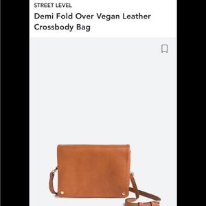 Street Level Demi fold over vegan leather crossbody bag